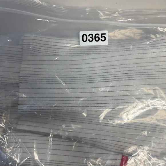 Zino Jordan White Pinstripe Linen Vest Red Tie Detail Size 48 EU Chic Top - Picture 9 of 10